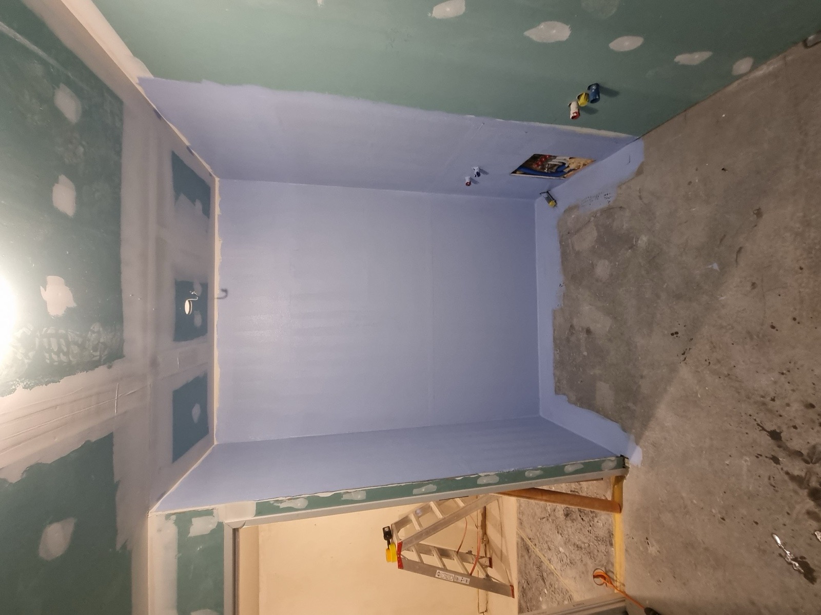 Placo hydrofuge et enduit intérieur, travaux KGK à Sallanches